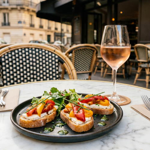 Crostini de chèvre frais